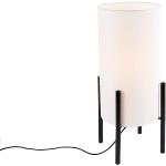 Lámparas blancas de acero de rosca E27 de mesa rebajadas Qazqa 