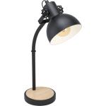Lámparas negras de madera de rosca E27 de trabajo industriales Eglo 
