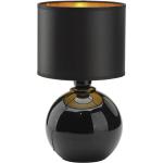 Lámpara de mesa Palla, Ø 20 cm, negro/oro