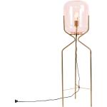 Lámpara de pie Art Deco latón cristal rosa - BLISS