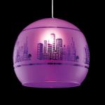 Lámparas lila de vidrio de rosca E27 de cristal rebajadas 