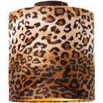 Lámpara de techo pantalla negra mate diseño leopardo 25cm - COMBI
