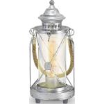 Lámparas plateado de vidrio de cristal vintage Eglo 