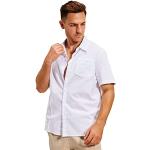 Camisas blancas de algodón de manga larga de otoño tallas grandes manga corta informales talla 3XL para hombre 