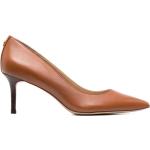 Zapatos marrones de goma de tacón rebajados con tacón de 7 a 9cm con logo Ralph Lauren Lauren para mujer 