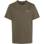 Camisetas verde militar de algodón de manga corta manga corta con cuello redondo con logo BARBOUR para hombre 