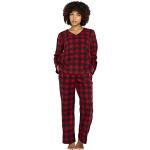 Pijamas polar rojos de microfibra talla L para mujer 