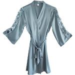 Pijamas grises de encaje informales de encaje talla L para mujer 