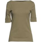 Camisetas verde militar de algodón de manga corta manga corta militares de punto Ralph Lauren Lauren talla XS para mujer 