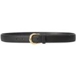 Cinturones negros de cuero con hebilla  Ralph Lauren Lauren talla XL para mujer 