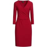 Vestidos rojos de poliester de punto tres cuartos con escote V de punto Ralph Lauren Lauren talla S para mujer 