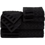 Juegos de toallas negros de algodón modernos en pack de 6 piezas 