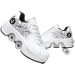 Zapatillas blancas de goma de skate con ruedas talla 41 para mujer 