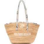 Bolsas blancas de algodón de playa con logo Zadig & Voltaire para mujer 