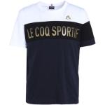Camisetas azules de algodón de manga corta manga corta con cuello redondo con logo Le Coq Sportif talla S para hombre 