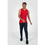 Camisetas deportivas rojas de poliester rebajadas transpirables con logo Le Coq Sportif talla L para hombre 
