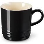 Tazas negras de cerámica de café  rebajadas de 300 ml aptas para lavavajillas Le Creuset 