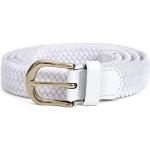 Cinturones elásticos blancos de lona transpirables trenzados con trenzado talla XS para mujer 