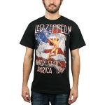 Led Zeppelin Ledzeppelin_Stars N Stripes USA '77_Men_bl_TS: L Camiseta, Negro (Black Black), Large para Hombre