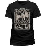 Led Zeppelin Madison Square Garden 1975 Hombre Camiseta Negro XL