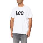 Camisetas blancas de algodón de manga corta rebajadas manga corta con cuello redondo con logo Lee talla L para hombre 