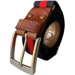 Cinturones elásticos rojos de cuero tallas grandes trenzados talla L para hombre 
