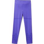 Pantalones tobilleros azules floreados Desigual talla XS para mujer 