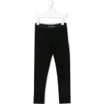 Pantalones leggings negros de algodón con logo Dolce & Gabbana 