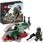 LEGO Star Wars Microfighter: Nave Estelar de Boba Fett, Juguete de Construcción, The Mandalorian, Vehículo con Lanzamisiles y Alas Ajustables 75344