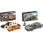 LEGO 76918 Speed Champions McLaren Solus GT y McLaren F1 LM, 2 Coches de Juguete para Construir & 76915 Speed Champions Pagani Utopia, Maqueta de Coche de Carreras para Construir