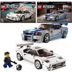 LEGO SPEED CHAMPIONS Set Coches de Carreras: 76908 Lamborghini Countach y 76917 Nissan Skyline GT-R (R34) de 2 Fast 2 Furious: A todo gas, Maquetas coleccionables de coches de carreras de juguete