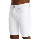 Jeans stretch blancos rebajados de verano informales Leif Nelson talla S para hombre 