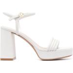 Sandalias blancas de piel con plataforma con tacón cuadrado con logo GIANVITO ROSSI talla 41 para mujer 