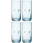 Vasos azules de vidrio de agua de 270 ml aptos para lavavajillas en pack de 4 piezas 