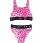 Bikinis infantiles rosas de poliester rebajados leopardo Philipp Plein 12 años para niña 