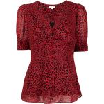 Blusas estampadas rojas de poliester rebajadas manga corta leopardo Michael Kors by Michael de materiales sostenibles para mujer 