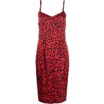 Vestidos rojos de seda de leopardo rebajados con tirantes finos por la rodilla leopardo Dolce & Gabbana talla 3XL para mujer 