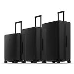 Set de maletas negras de policarbonato de 40l con aislante térmico en pack de 4 piezas para mujer 