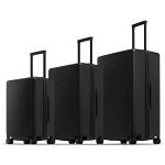 Set de maletas negras de policarbonato de 40l con aislante térmico para mujer 
