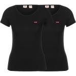 Camisetas negras de manga corta manga corta con cuello redondo LEVI´S para mujer 