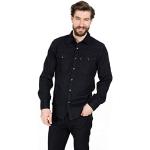 Camisas negras de denim de manga larga rebajadas manga larga informales LEVI´S Barstow Western talla M para hombre 