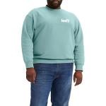 Sudaderas turquesas pastel de felpa sin capucha con logo LEVI´S talla XL para hombre 