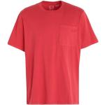 Camisetas rojas de algodón de manga corta manga corta con cuello redondo con logo LEVI´S talla XS para hombre 