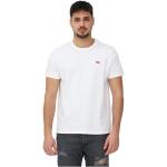 Camisetas blancas de algodón de algodón  rebajadas informales con logo LEVI´S talla S para mujer 