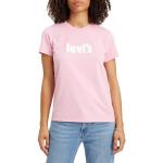Camisetas rosas de manga corta rebajadas con cuello redondo con logo LEVI´S The Perfect talla S para mujer 