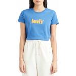 Camisetas azules de manga corta rebajadas LEVI´S The Perfect talla XS para mujer 