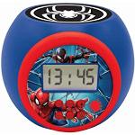 Despertadores azules con proyector Spiderman infantiles 