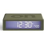 Lexon Flip+ - Reloj Despertador con Pantalla LCD (Goma), Color Caqui