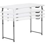 Lifetime Ultra-resistant Folding Table 122x61x56-91.5 Cm Uv100 Blanco,Negro
