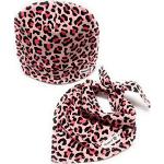 Bufandas infantiles rosas de algodón leopardo Recién Nacido para bebé 
